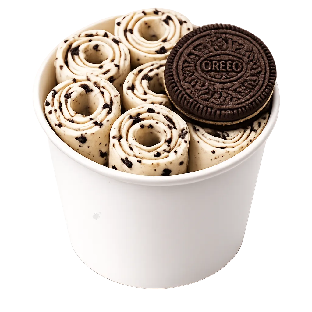 Oreo rolled ice cream