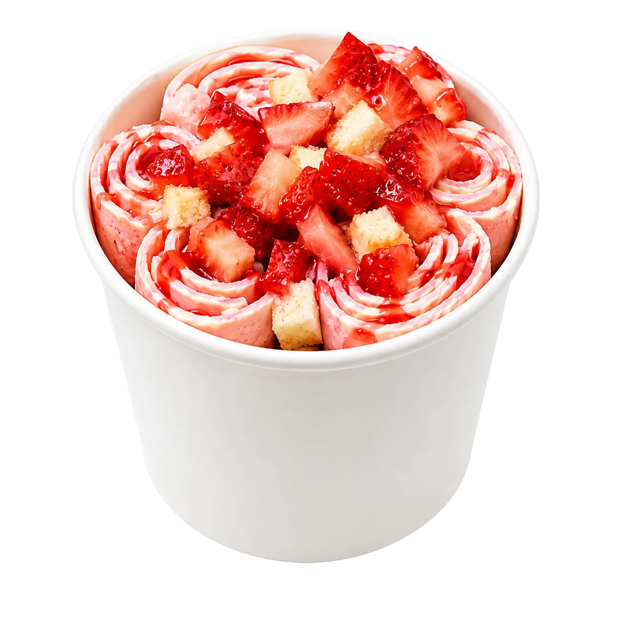 Strawberry Shortcake rolled ice cream